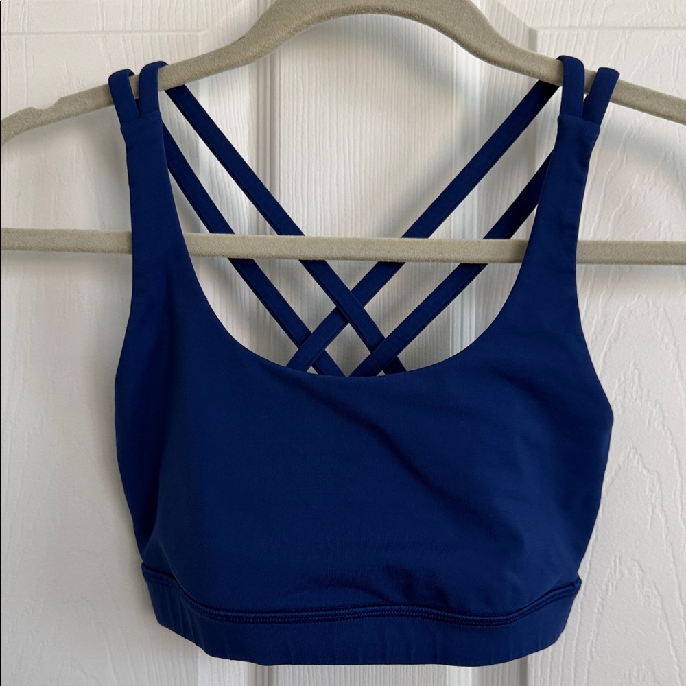 Lululemon size 4 Blue Strappy Back Sports Bra